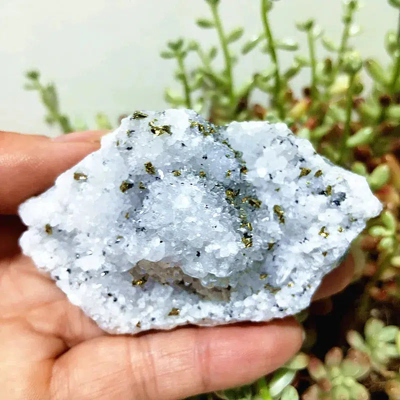 Quartz, Calcite, Black Tourmaline and Pyrite Cluster