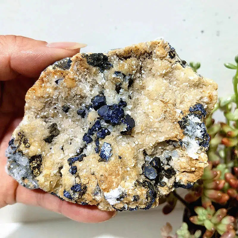 Quartz, Calcite, Black Tourmaline and Pyrite Cluster