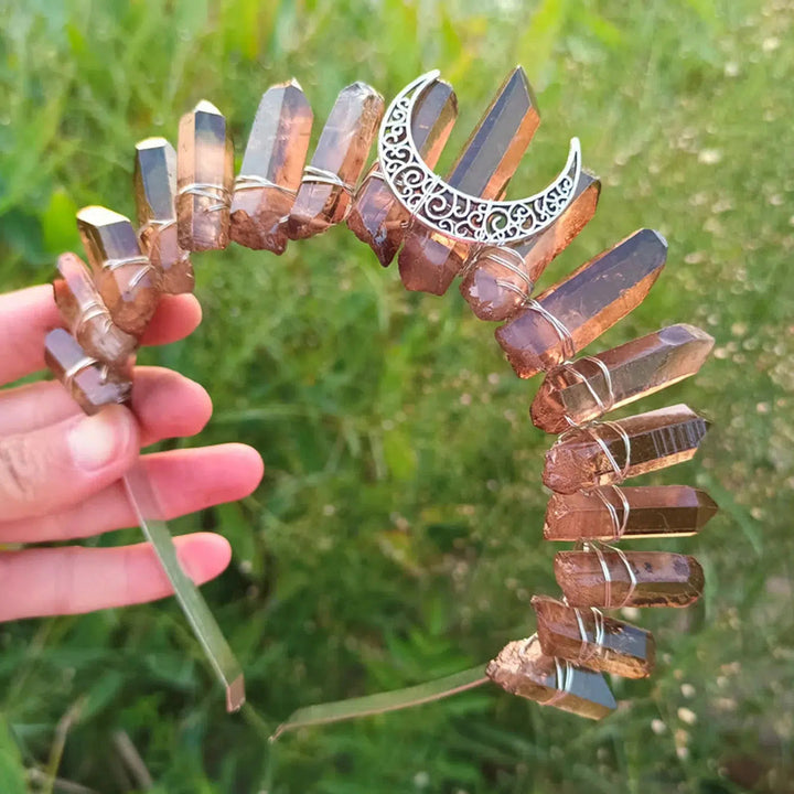 Quartz Crystal Tiara Headbands