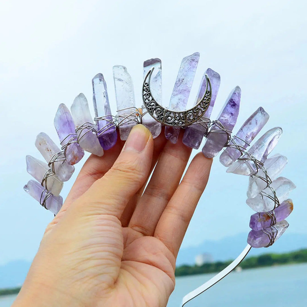 Quartz Crystal Tiara Headbands