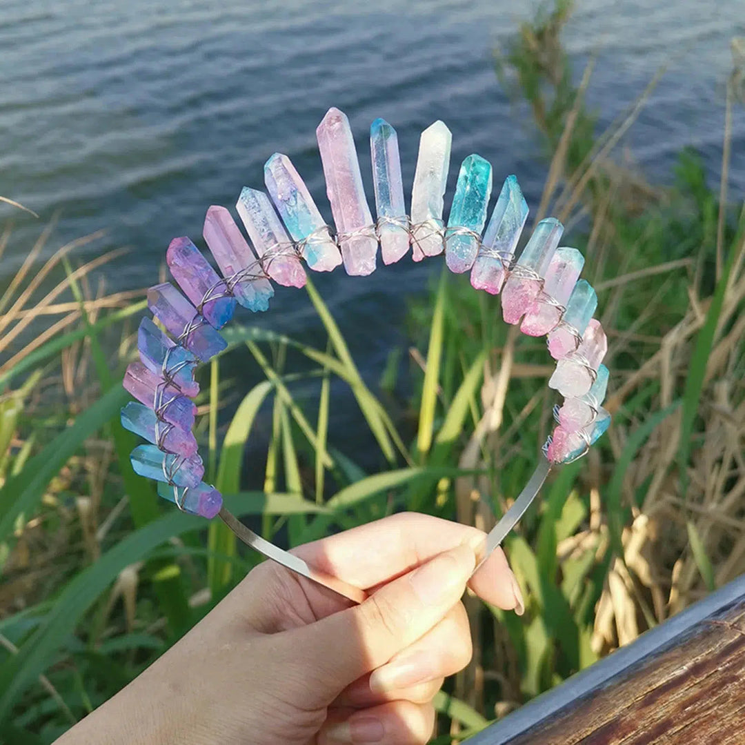 Quartz Crystal Tiara Headbands