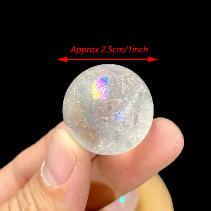 Rainbow Aura Rose Quartz Sphere