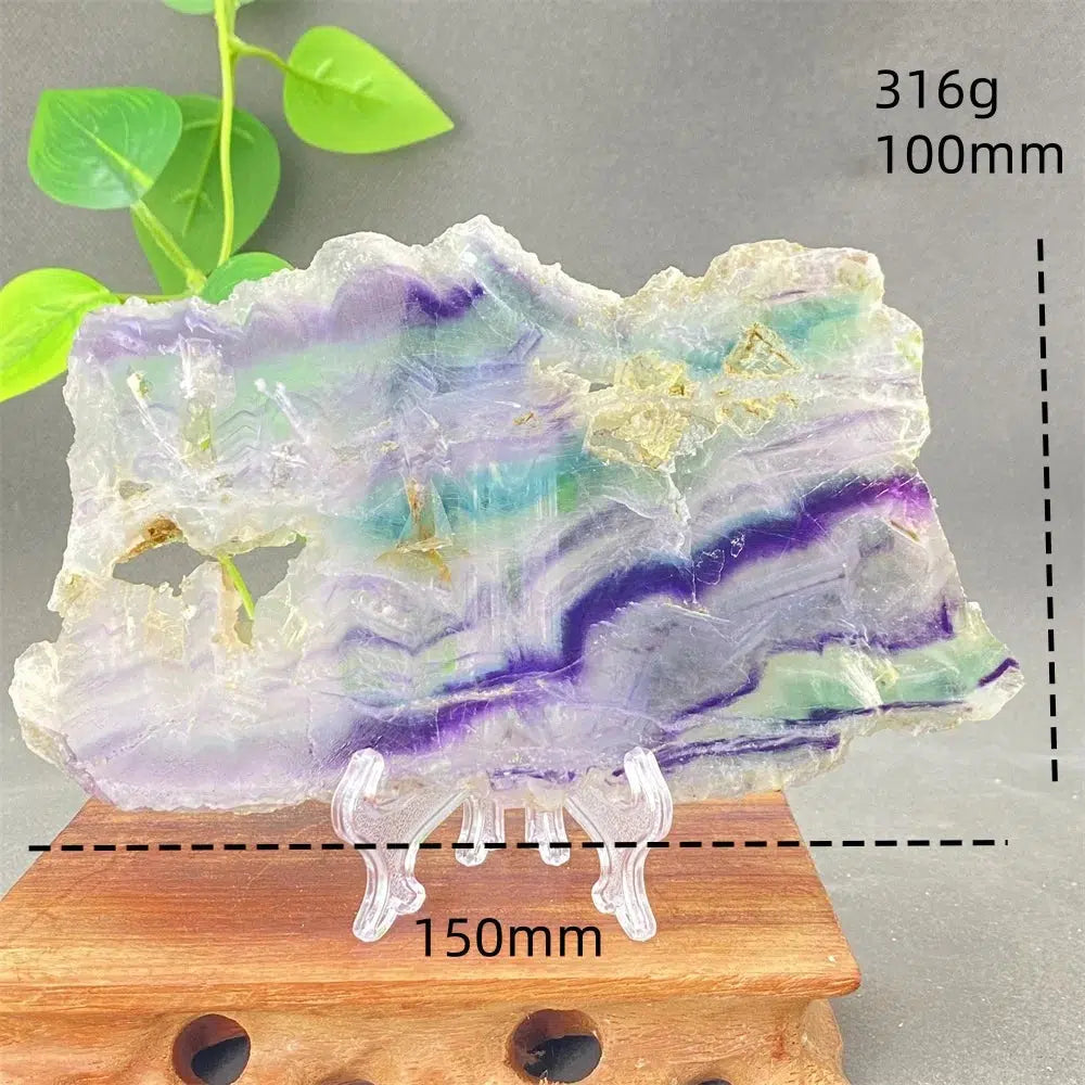 Rainbow Fluorite Crystal Slices