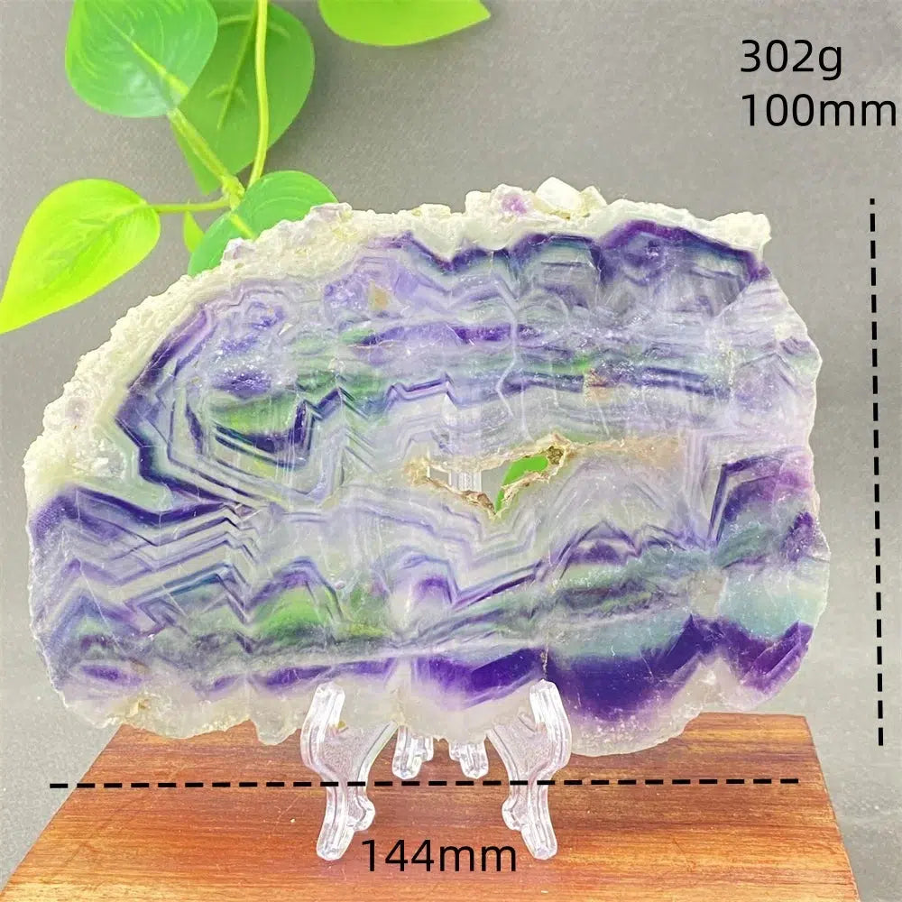 Rainbow Fluorite Crystal Slices