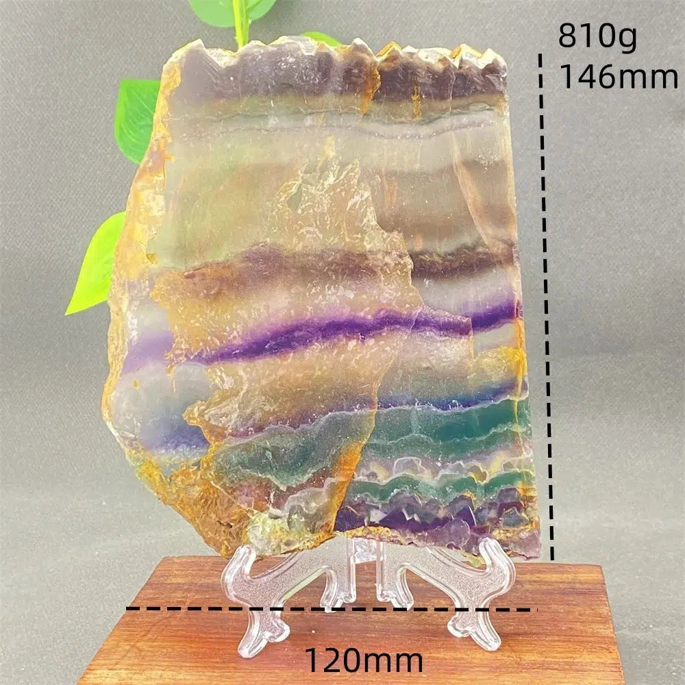 Rainbow Fluorite Crystal Slices