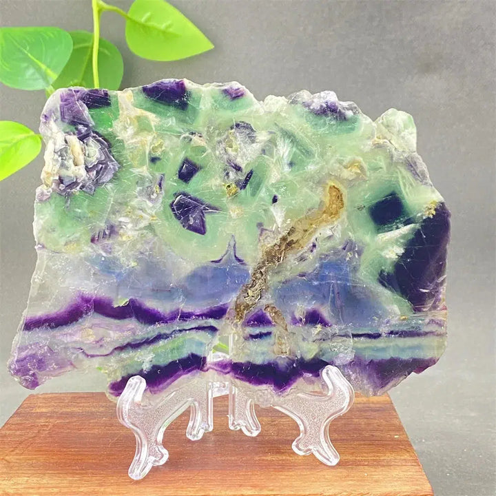 Rainbow Fluorite Crystal Slices