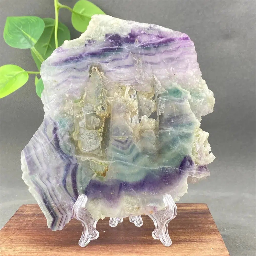 Rainbow Fluorite Crystal Slices