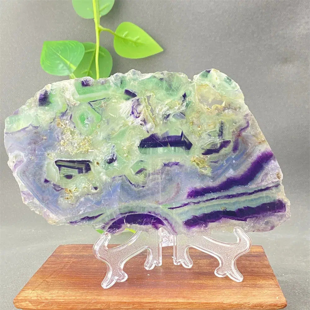 Rainbow Fluorite Crystal Slices