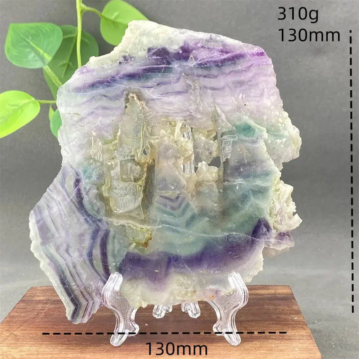 Rainbow Fluorite Crystal Slices