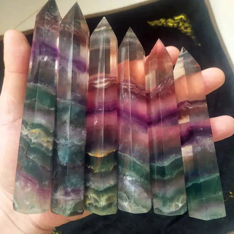 Rainbow Fluorite Crystal Tower