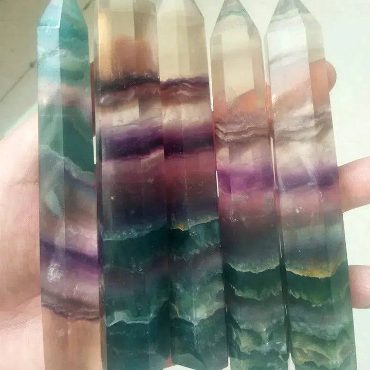 Rainbow Fluorite Crystal Tower