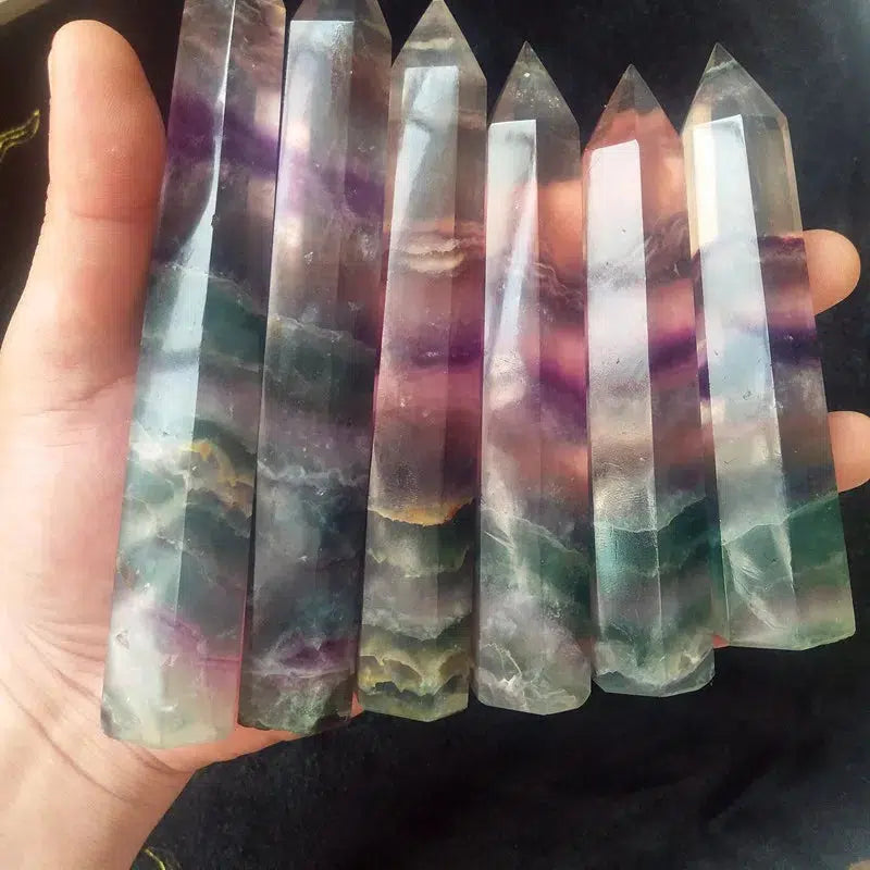 Rainbow Fluorite Crystal Tower