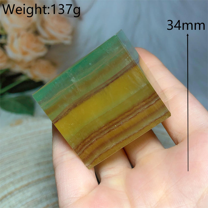 Rainbow Fluorite Cube