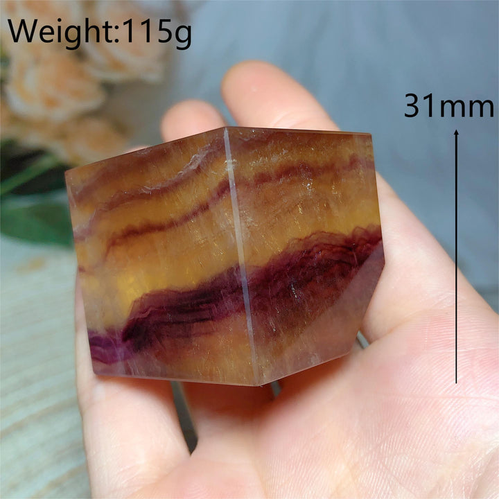 Rainbow Fluorite Cube