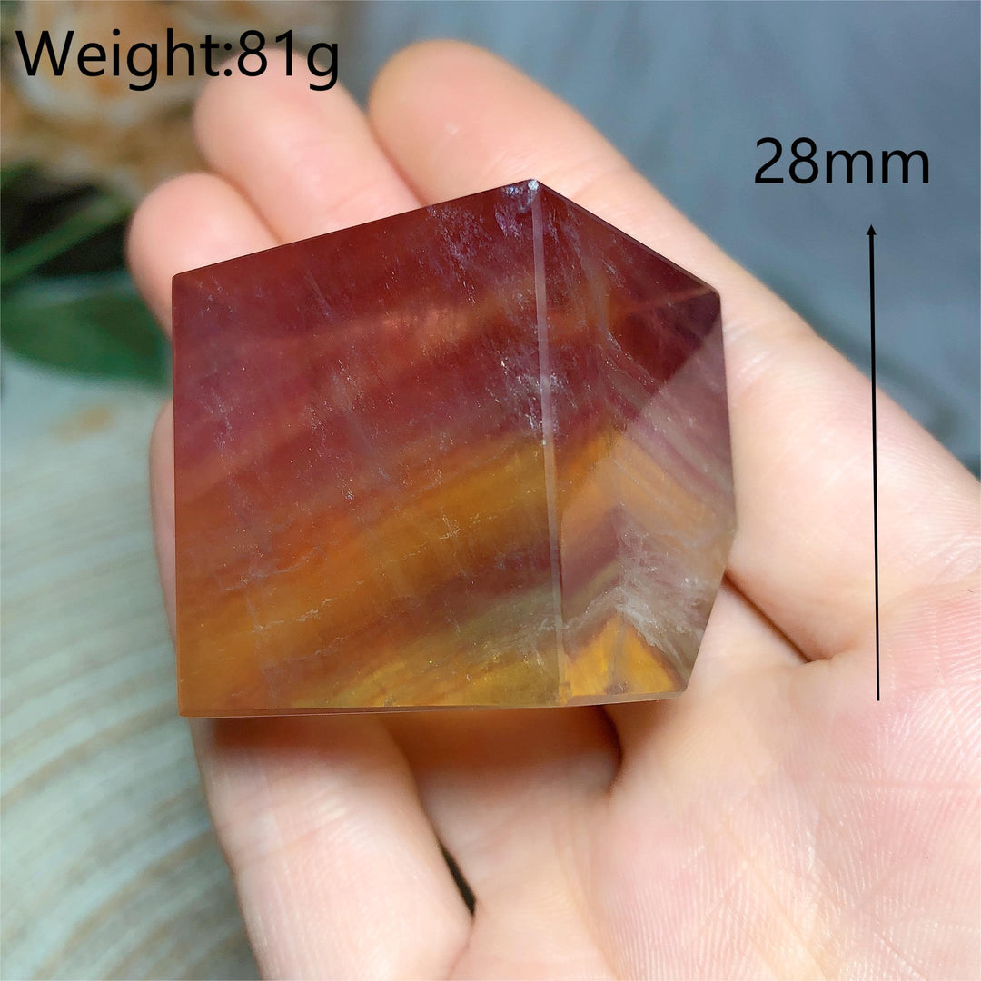 Rainbow Fluorite Cube