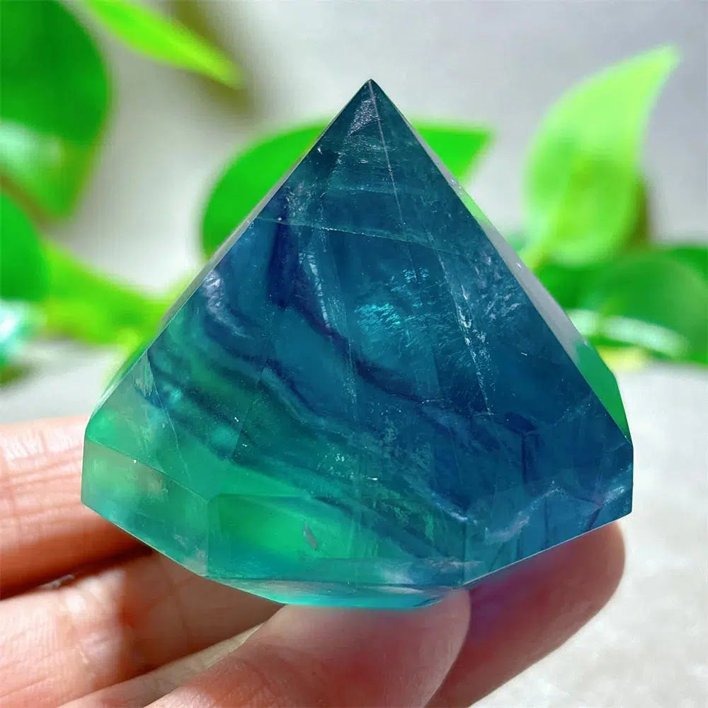 Rainbow Fluorite Diamond Point