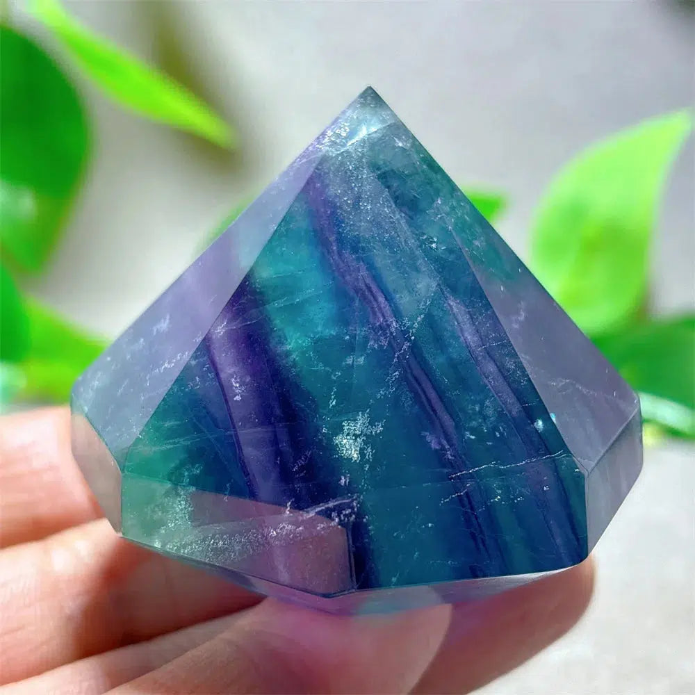 Rainbow Fluorite Diamond Point