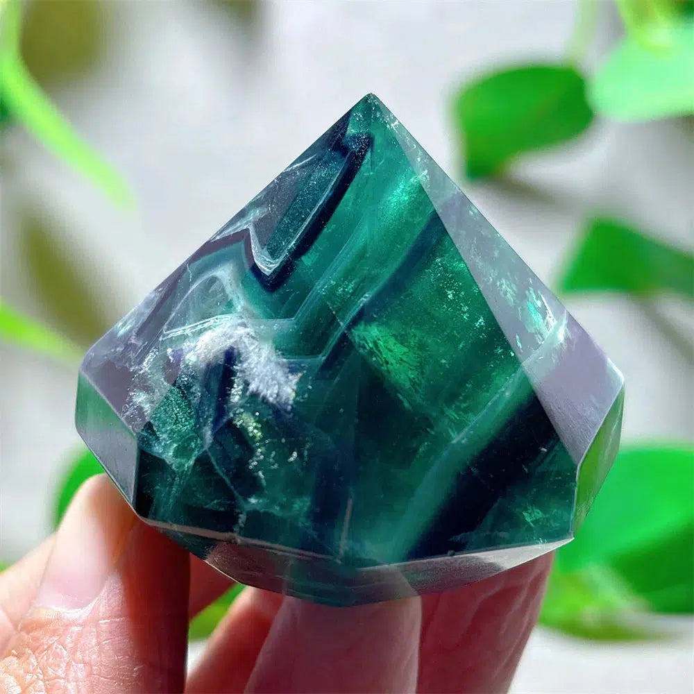 Rainbow Fluorite Diamond Point