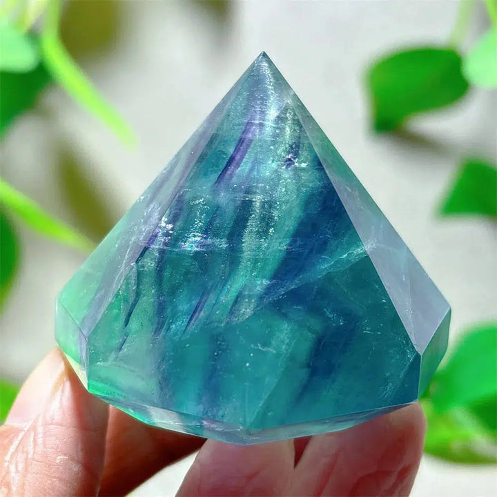 Rainbow Fluorite Diamond Point