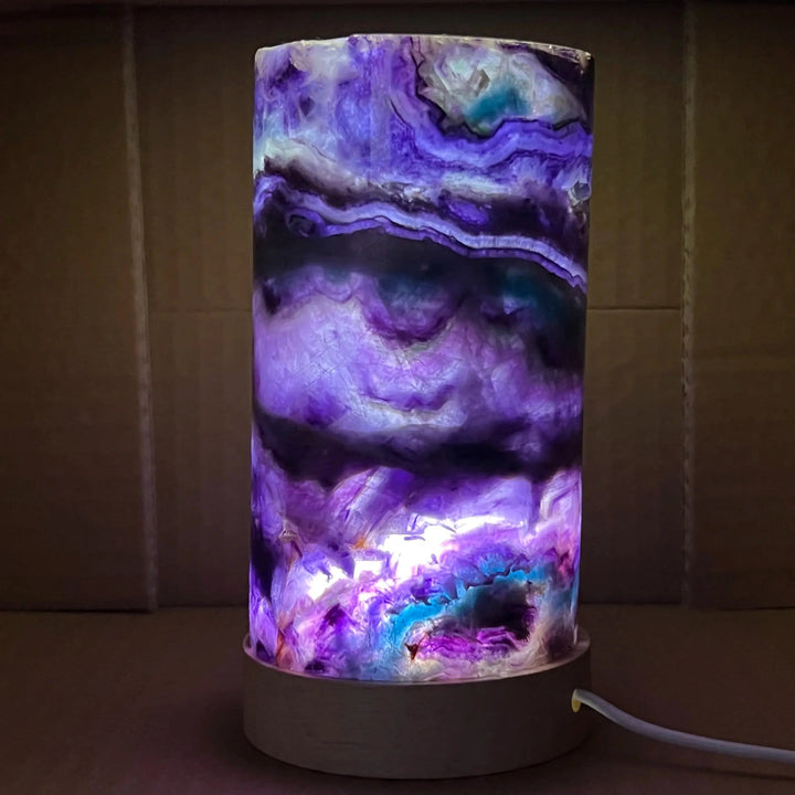 Rainbow Fluorite Lamp