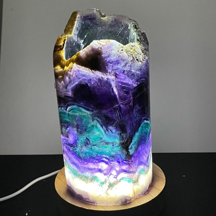 Rainbow Fluorite Lamp