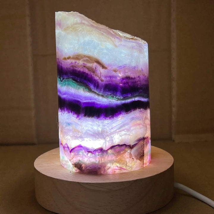 Rainbow Fluorite Lamp