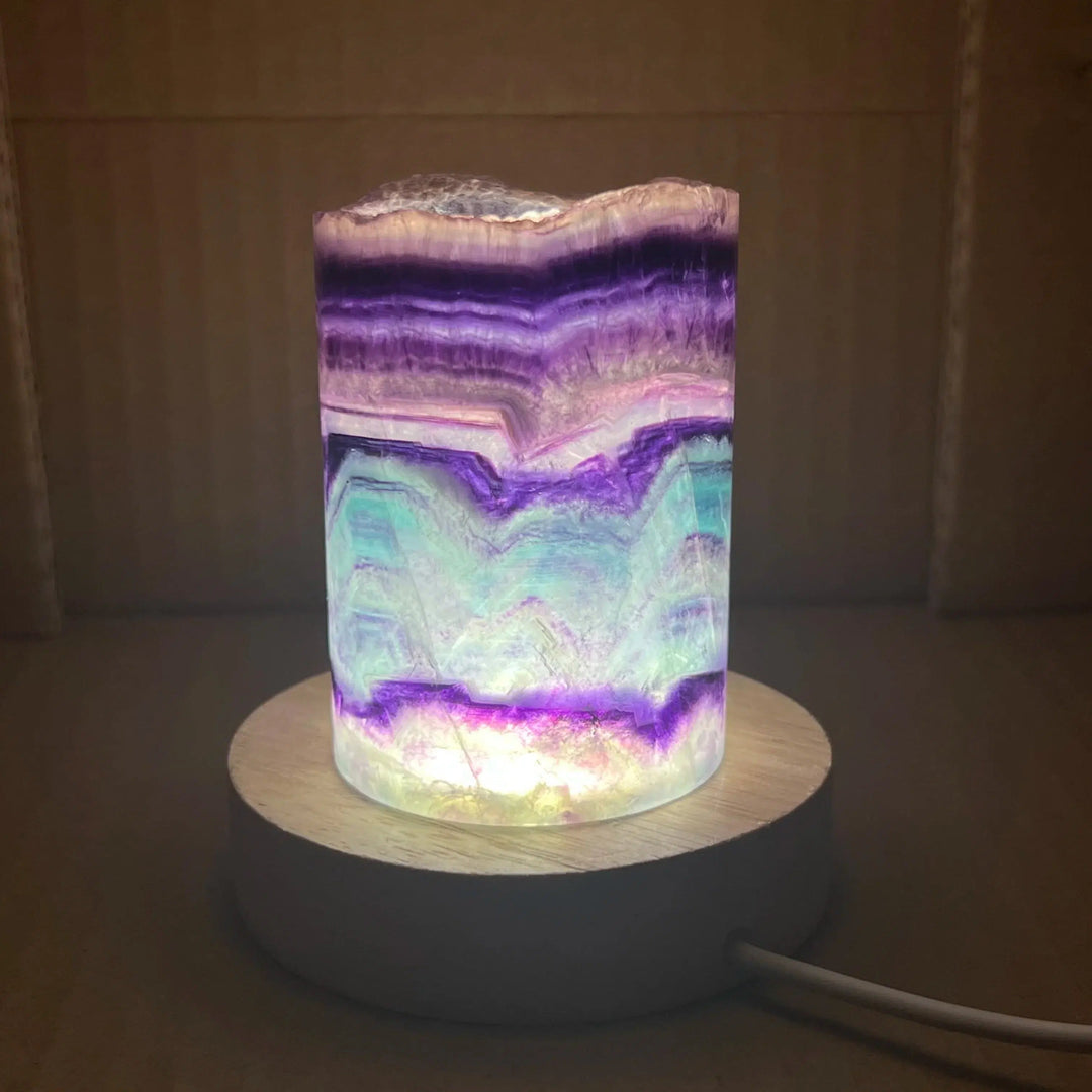 Rainbow Fluorite Lamp