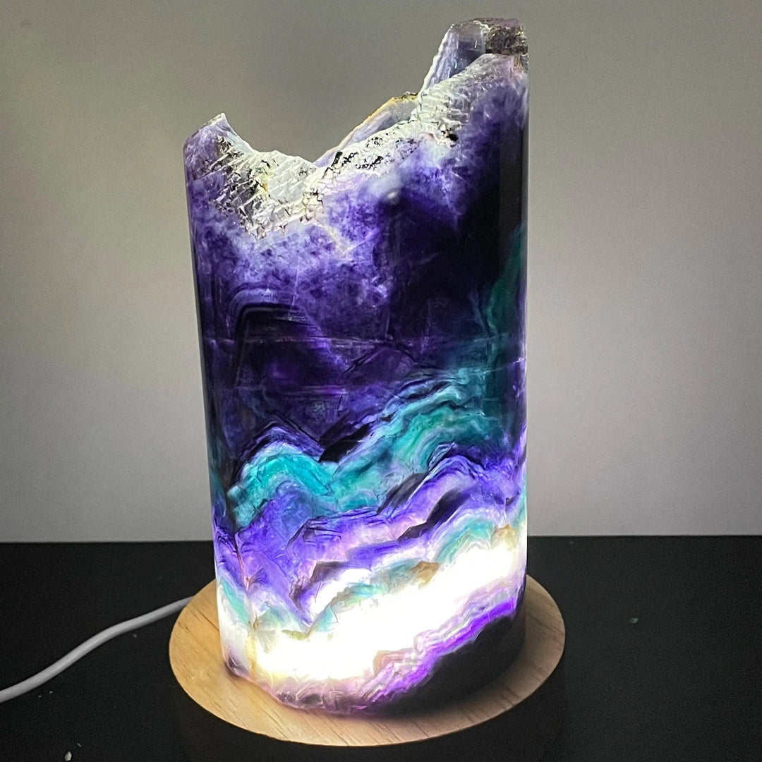 Rainbow Fluorite Lamp