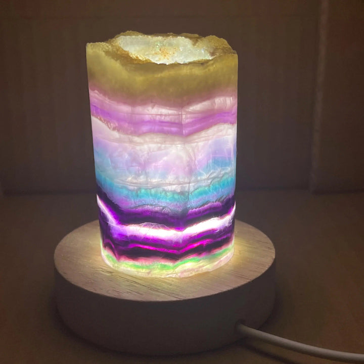 Rainbow Fluorite Lamp