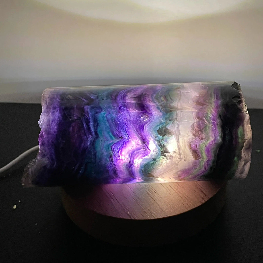 Rainbow Fluorite Lamp