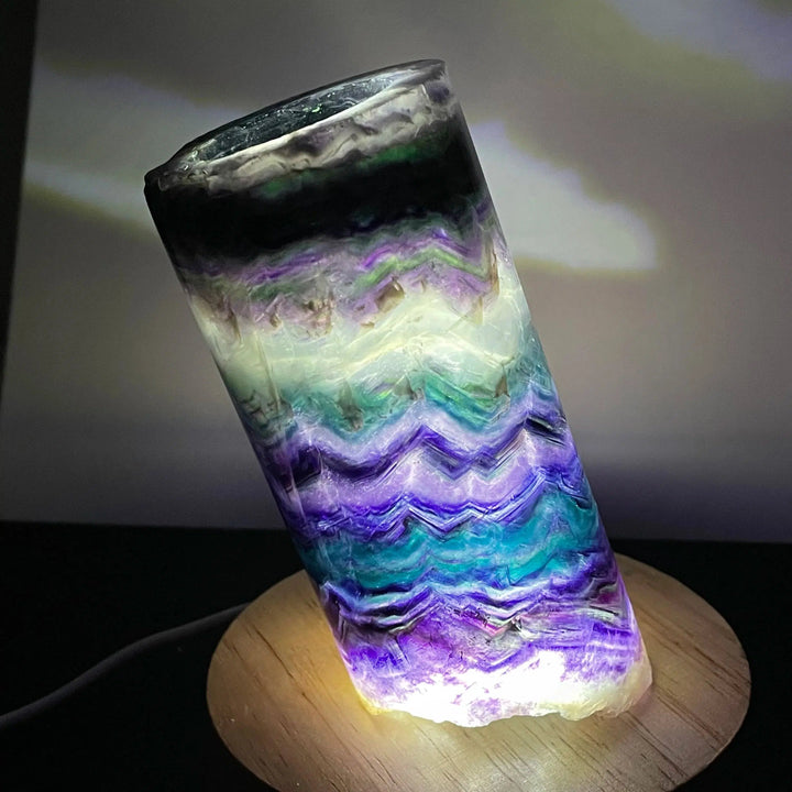 Rainbow Fluorite Lamp