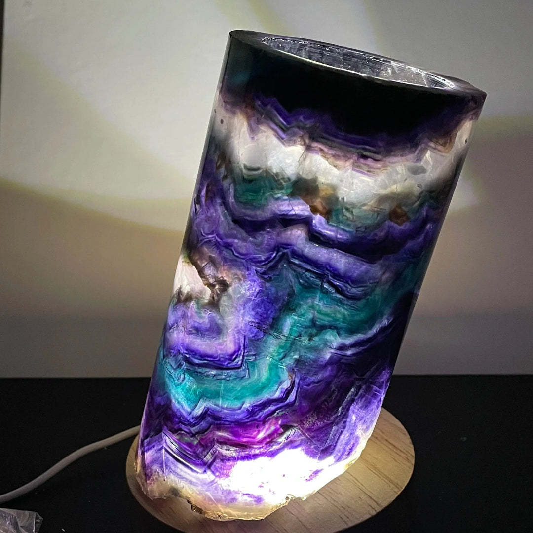 Rainbow Fluorite Lamp