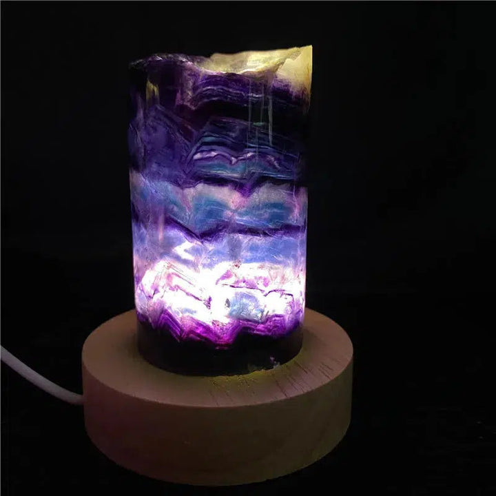 Rainbow Fluorite Lamp