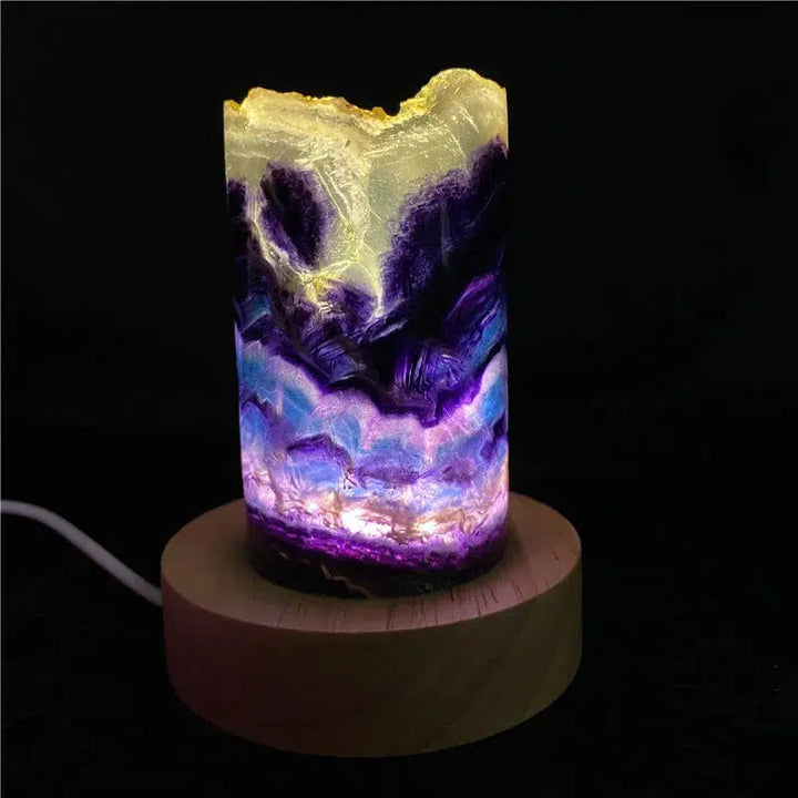 Rainbow Fluorite Lamp