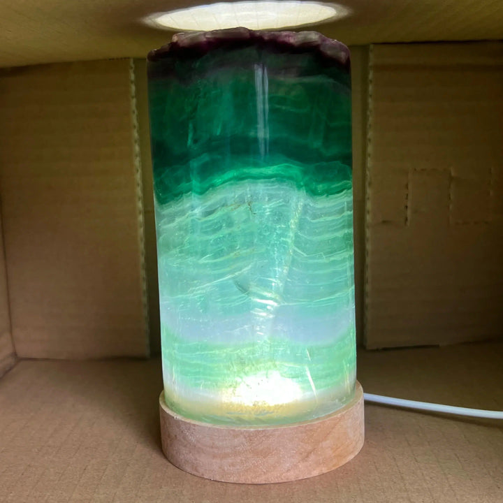 Rainbow Fluorite Lamp