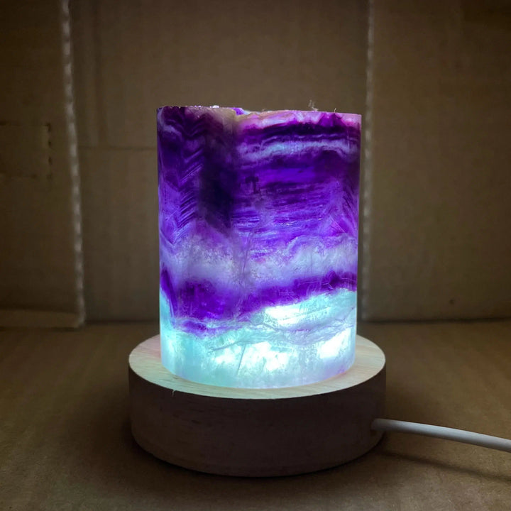 Rainbow Fluorite Lamp