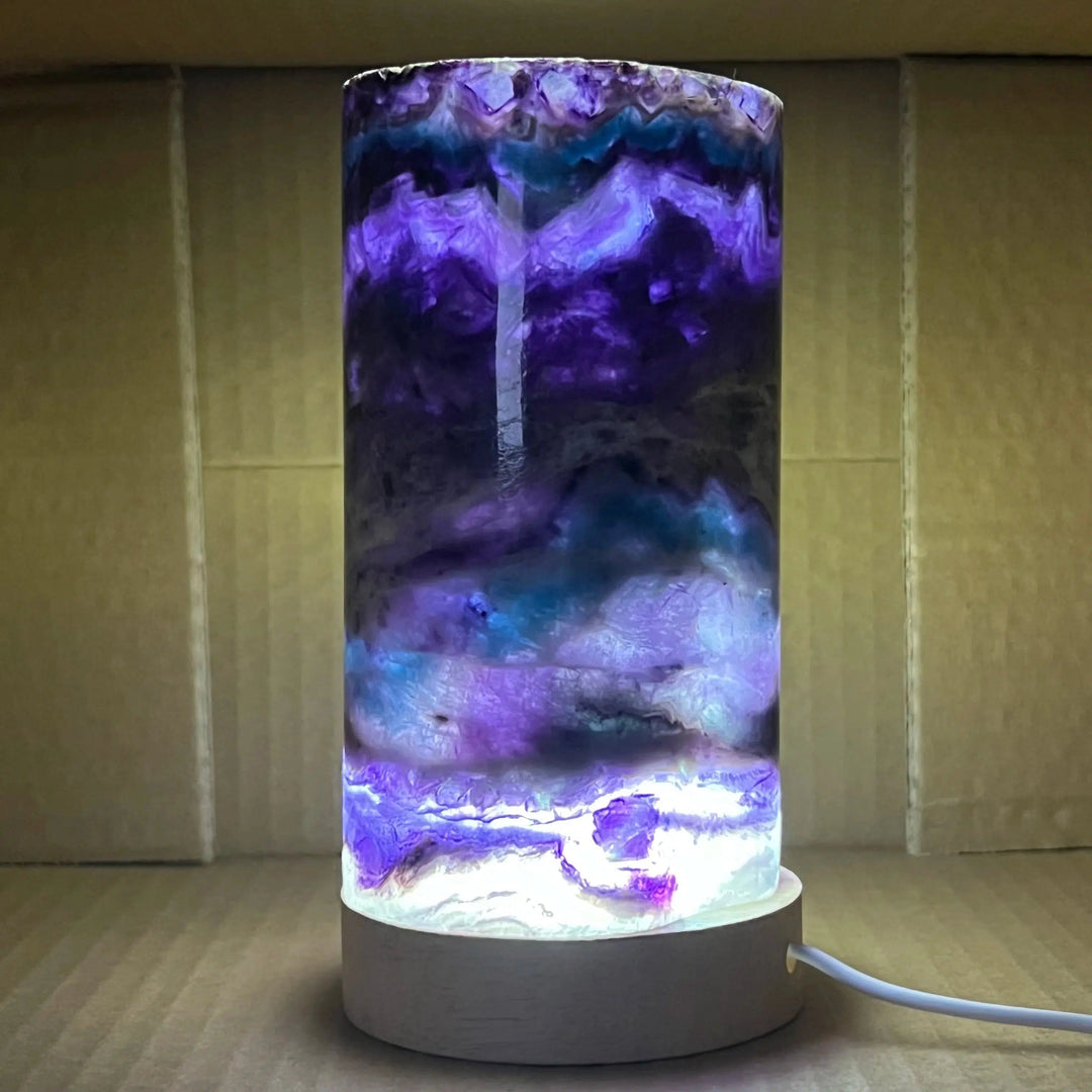 Rainbow Fluorite Lamp