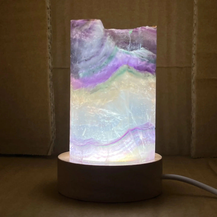 Rainbow Fluorite Lamp