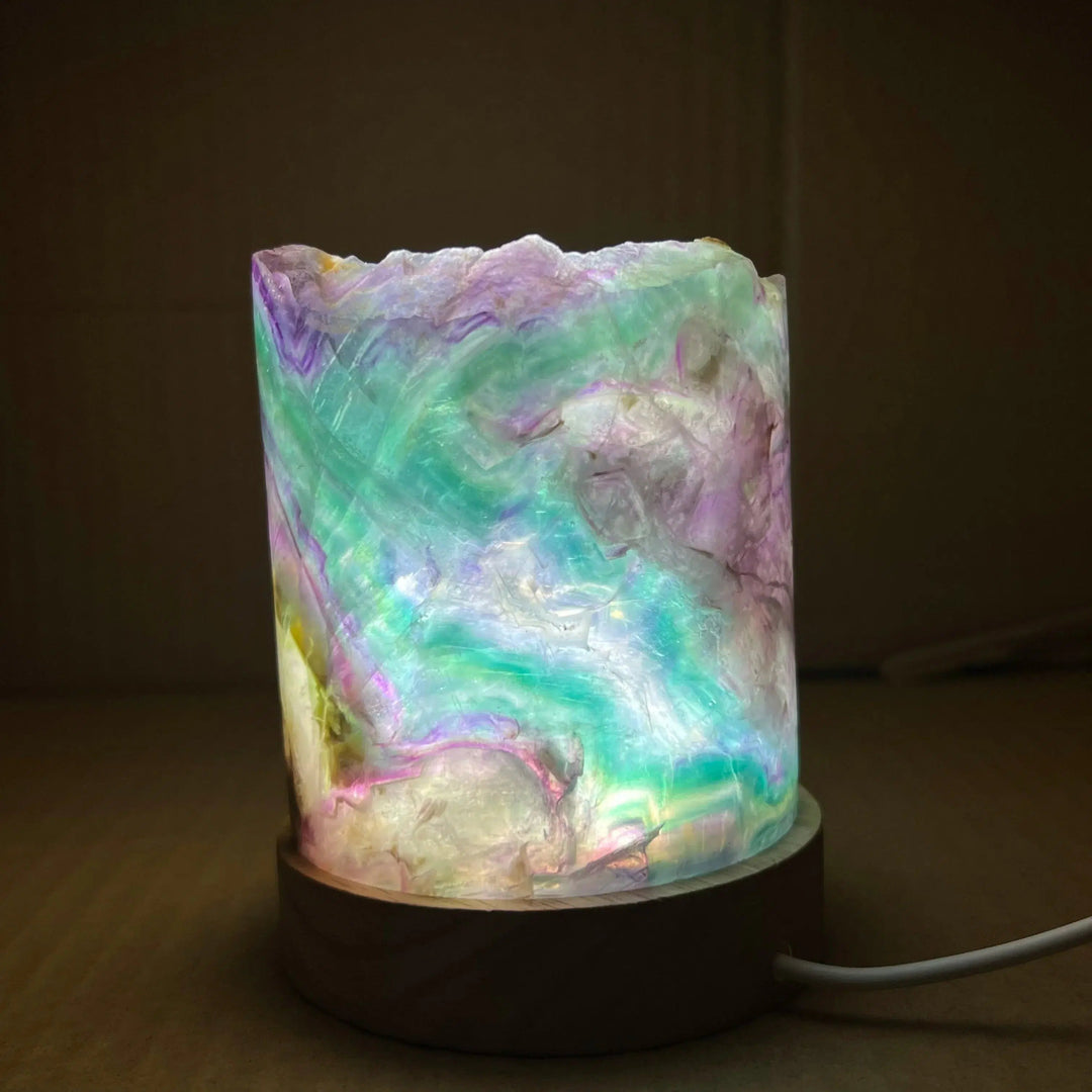 Rainbow Fluorite Lamp