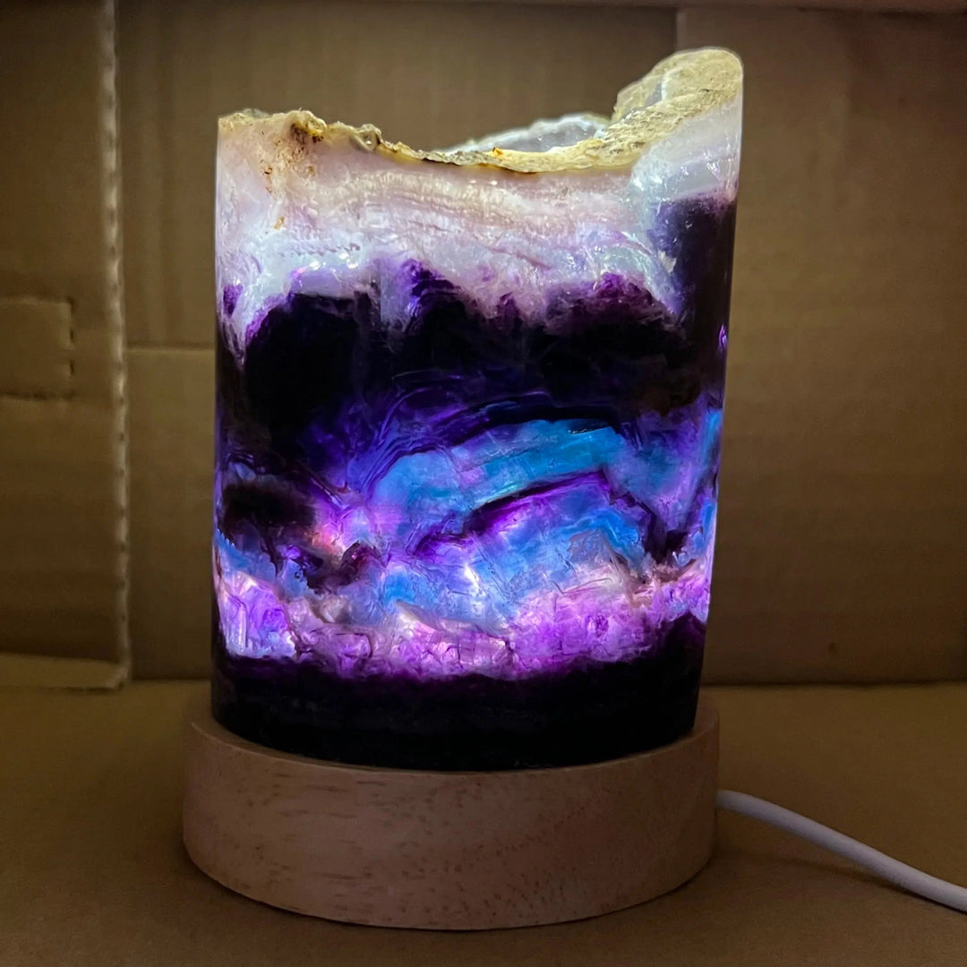 Rainbow Fluorite Lamp