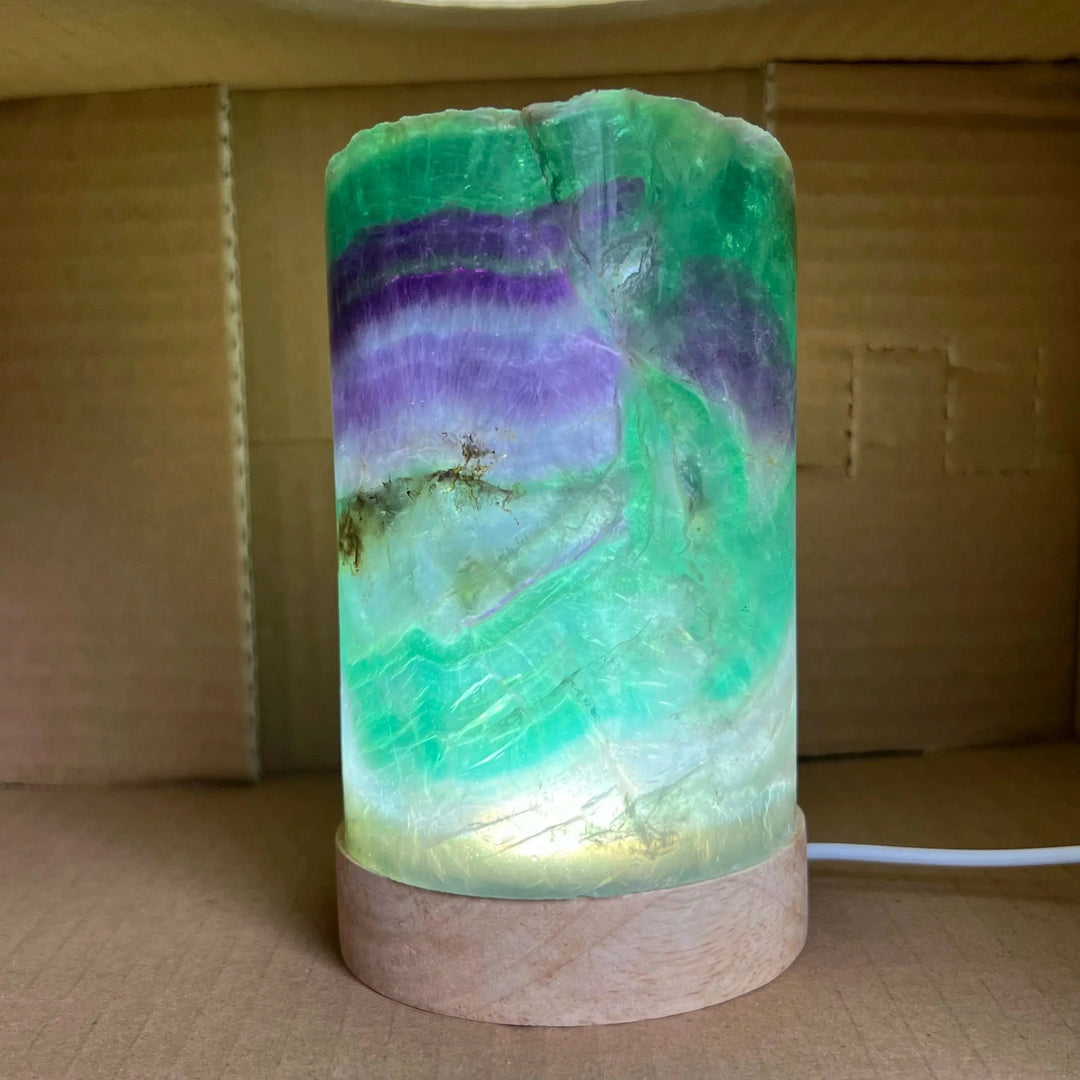 Rainbow Fluorite Lamp