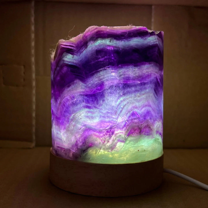 Rainbow Fluorite Lamp