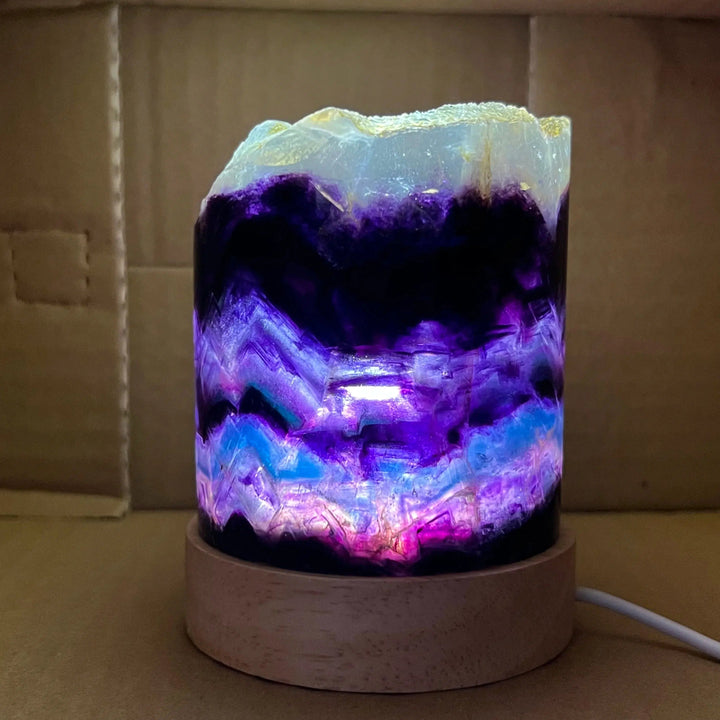 Rainbow Fluorite Lamp