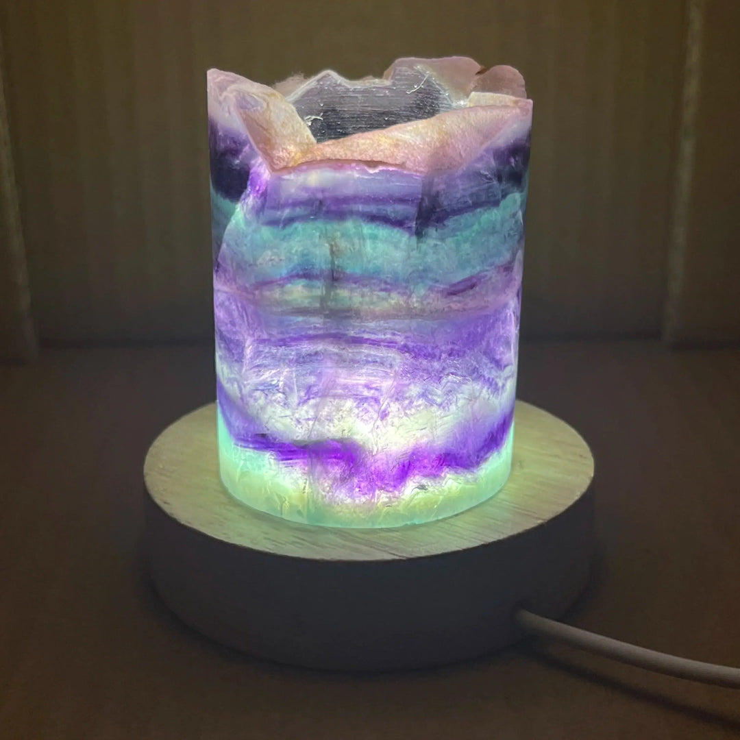 Rainbow Fluorite Lamp