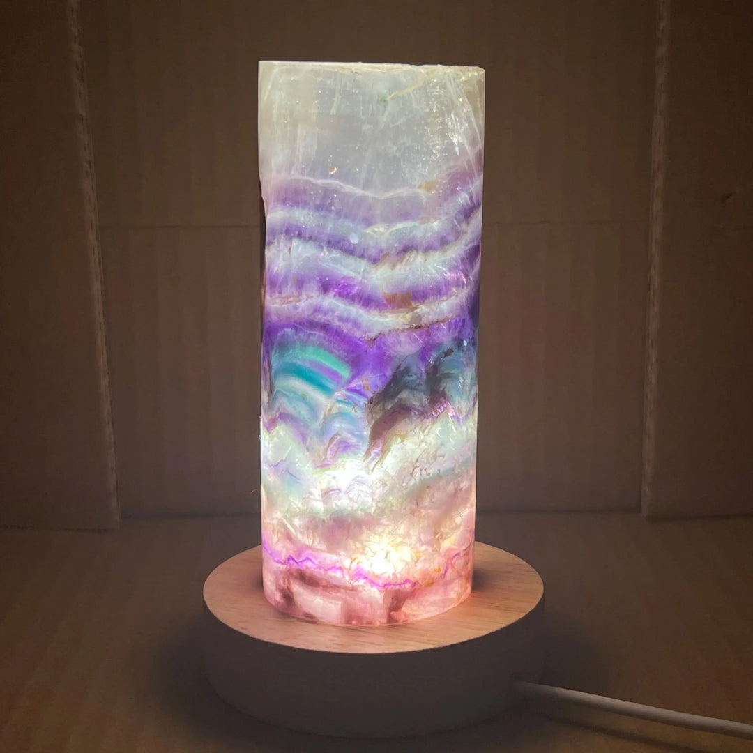 Rainbow Fluorite Lamp