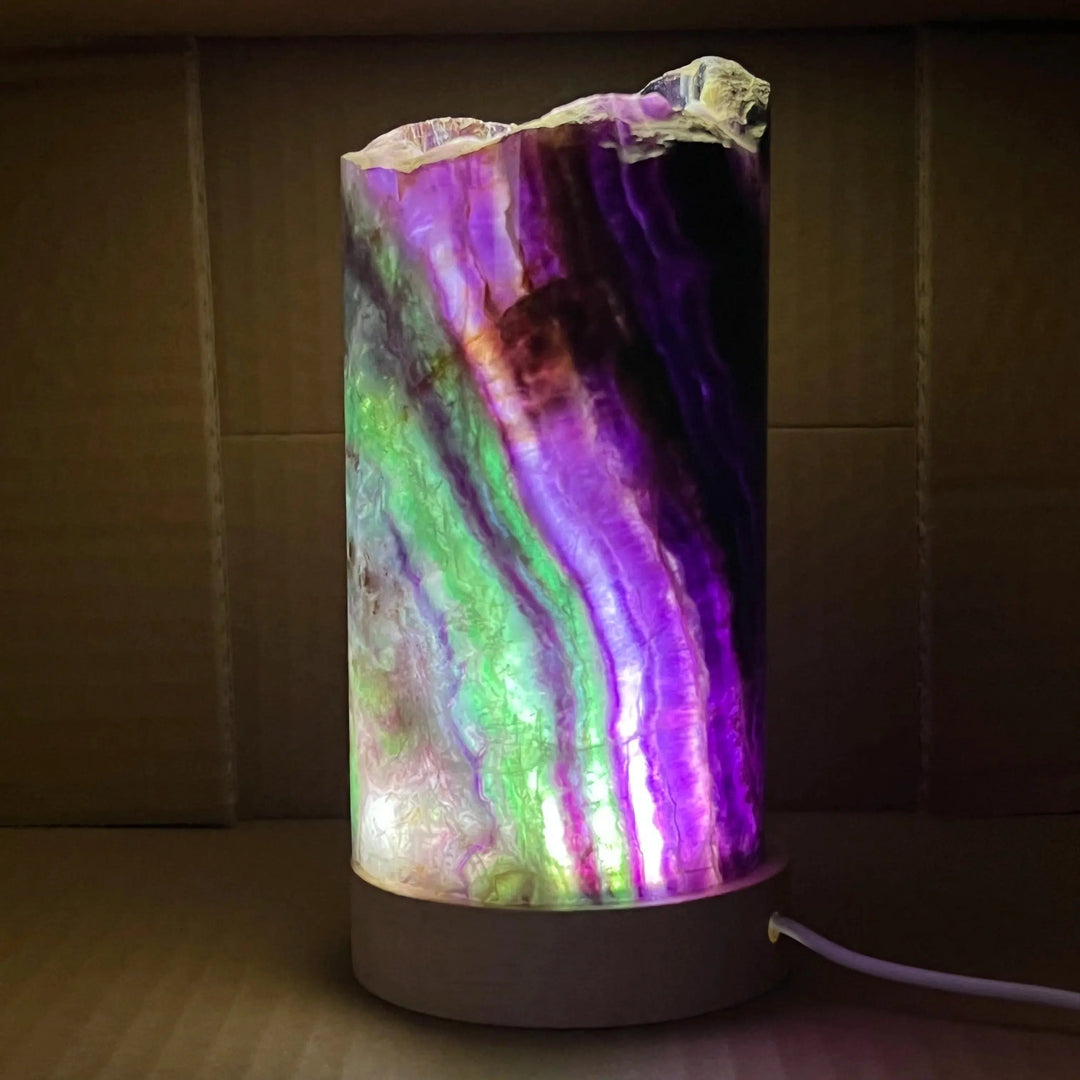 Rainbow Fluorite Lamp