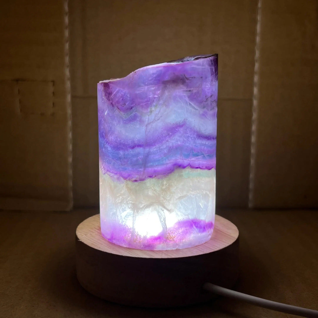 Rainbow Fluorite Lamp