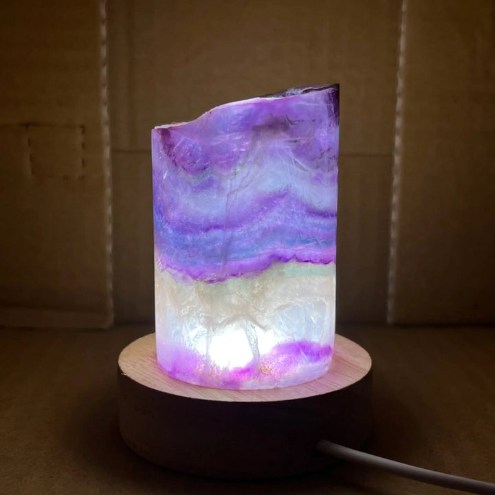 Rainbow Fluorite Lamp