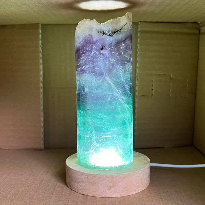 Rainbow Fluorite Lamp