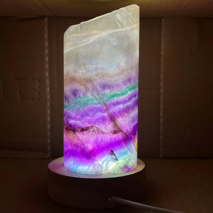 Rainbow Fluorite Lamp